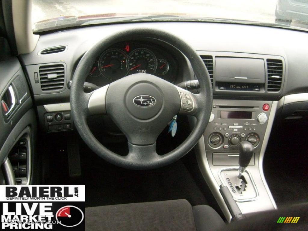 2009 Legacy 2.5i Sedan - Ruby Red Pearl / Off Black photo #14