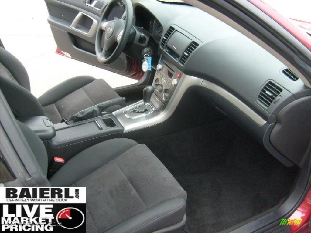 2009 Legacy 2.5i Sedan - Ruby Red Pearl / Off Black photo #16