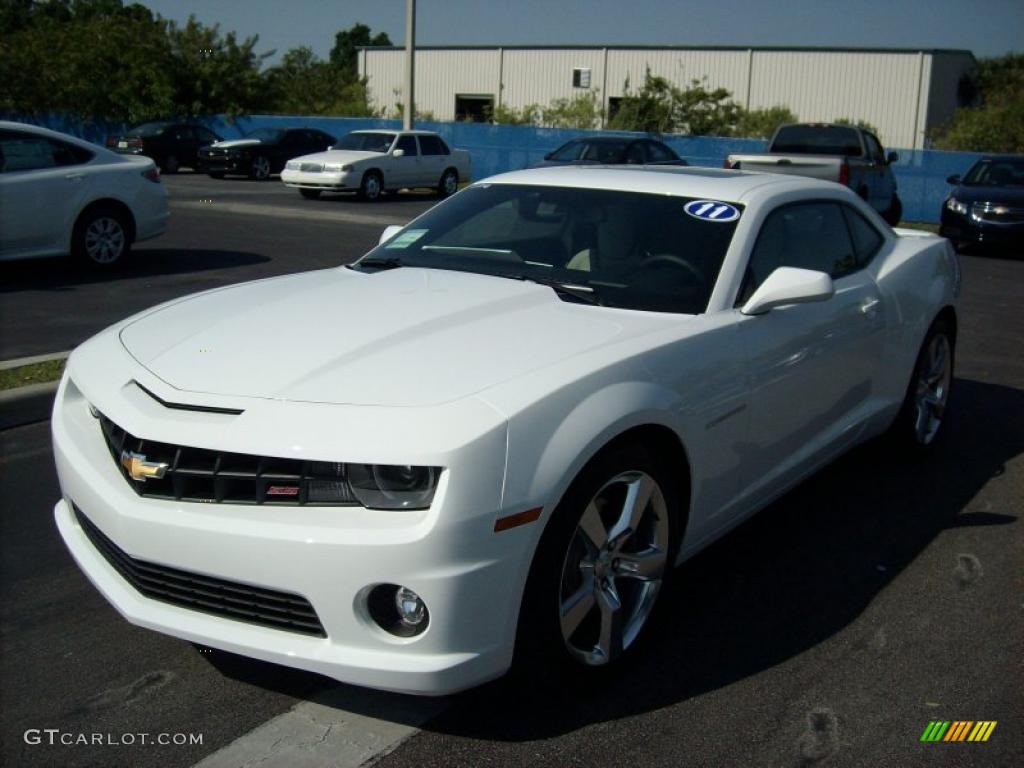 2011 Camaro SS/RS Coupe - Summit White / Beige photo #1