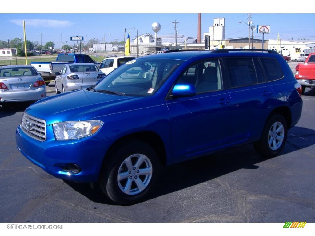 2009 Highlander V6 4WD - Blue Streak Metallic / Ash photo #1