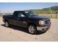 2010 Carbon Black Metallic GMC Sierra 1500 SLE Extended Cab  photo #3