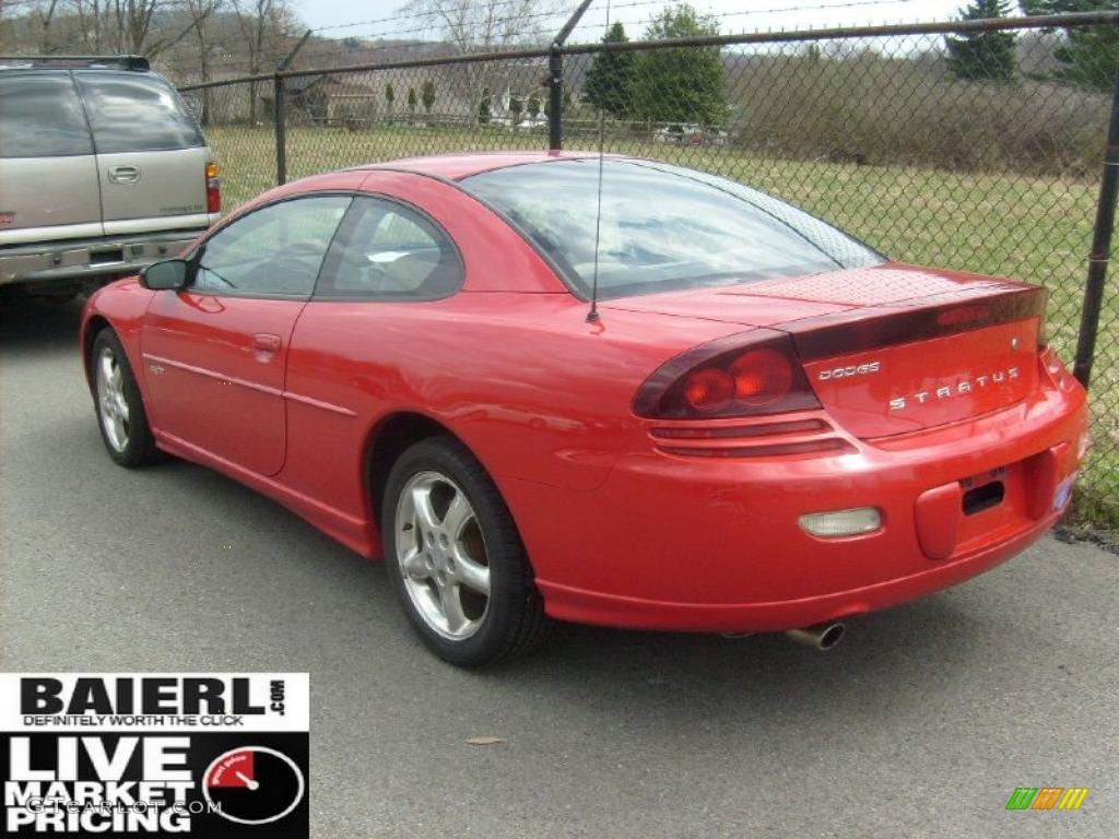 2002 Stratus R/T Coupe - Indy Red / Black/Beige photo #3