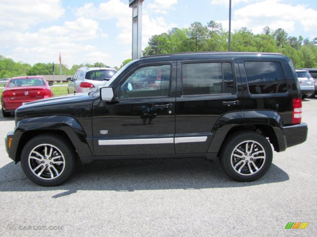 Brilliant Black Crystal Pearl 2011 Jeep Liberty Limited 70th Anniversary Exterior Photo #47921850