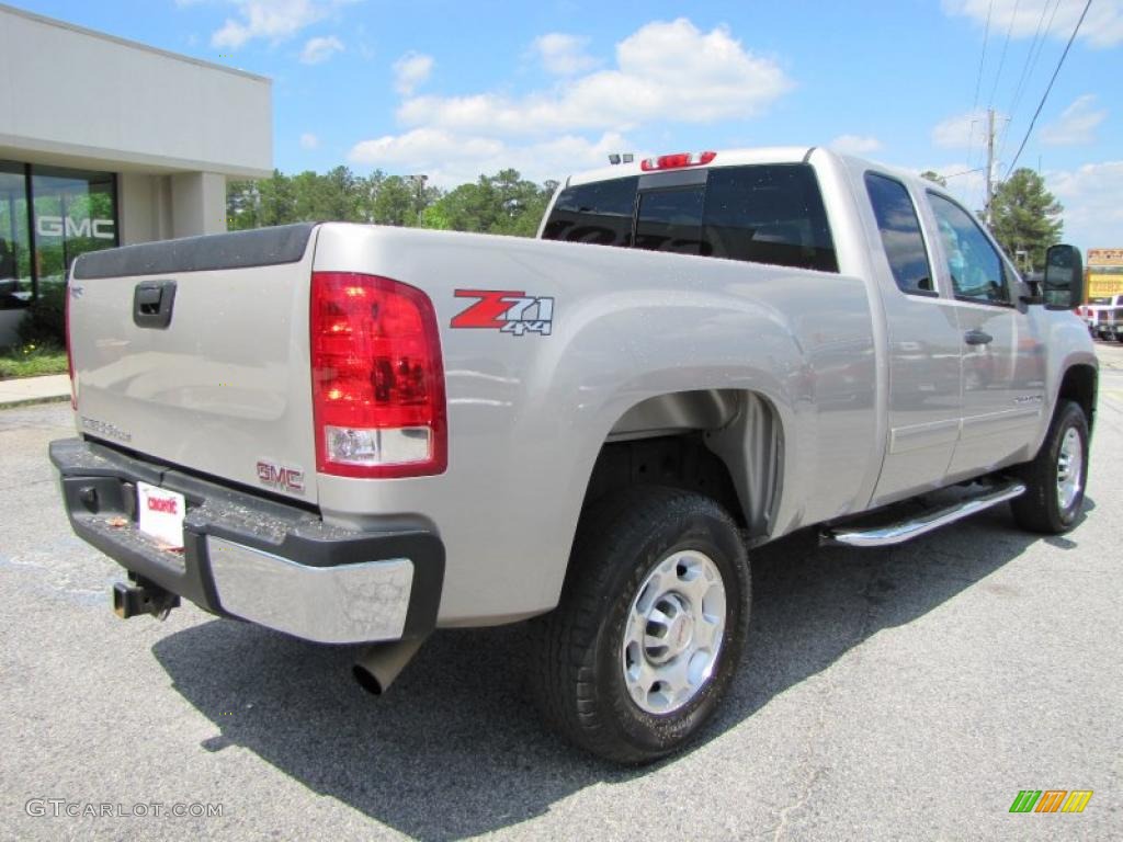 2007 Sierra 2500HD SLE Extended Cab 4x4 - Silver Birch Metallic / Ebony Black photo #7