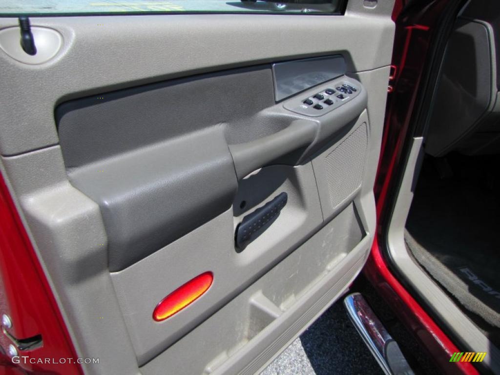 2008 Ram 3500 Big Horn Edition Quad Cab 4x4 Dually - Inferno Red Crystal Pearl / Khaki photo #13