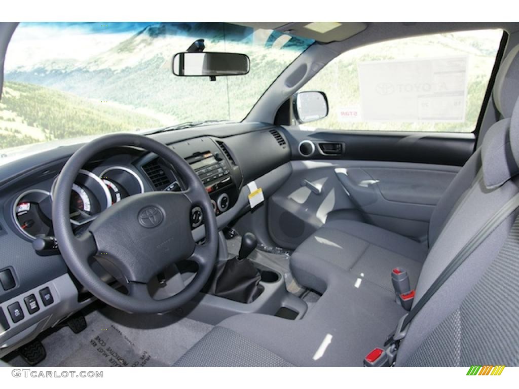 Graphite Gray Interior 2011 Toyota Tacoma Regular Cab 4x4 Photo #47925153