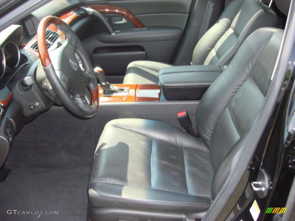 Ebony Interior 2009 Acura RL 3.7 AWD Sedan Photo #47925213