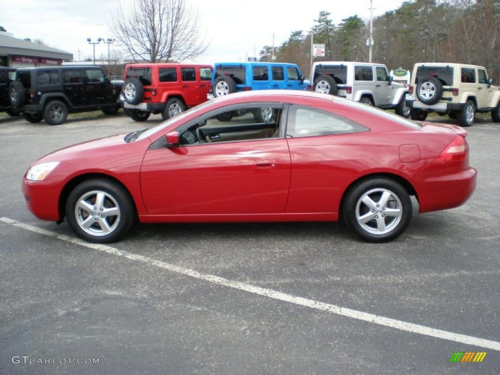 2005 Accord LX Special Edition Coupe - San Marino Red / Ivory photo #8