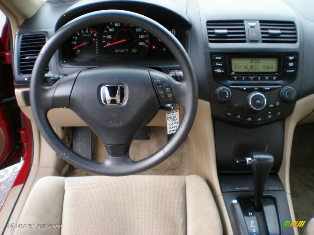 2005 Honda Accord LX Special Edition Coupe Ivory Dashboard Photo #47928255