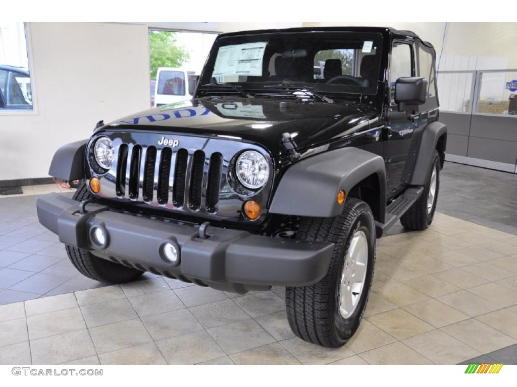 2011 Wrangler Sport S 4x4 - Black / Black photo #2