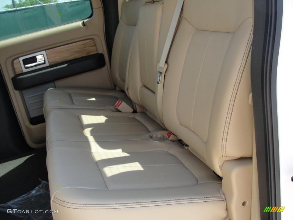 2011 F150 Lariat SuperCrew - White Platinum Metallic Tri-Coat / Pale Adobe photo #22