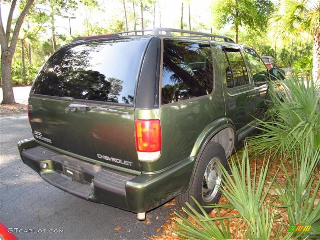 2001 Blazer LT 4x4 - Forest Green Metallic / Beige photo #3