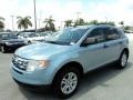 2008 Light Ice Blue Metallic Ford Edge SE  photo #14