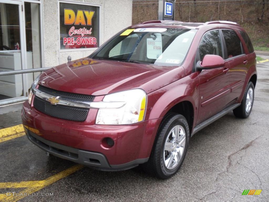 2009 Equinox LT AWD - Deep Ruby Red Metallic / Light Gray photo #1