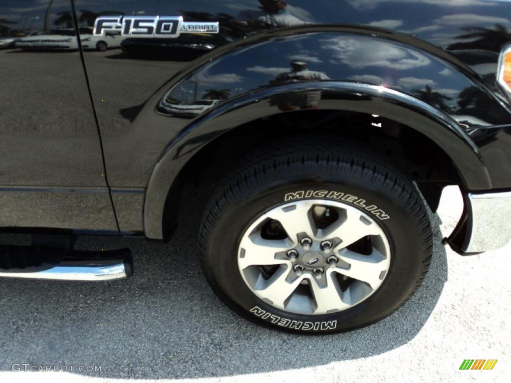 2010 F150 Lariat SuperCab - Tuxedo Black / Black photo #3