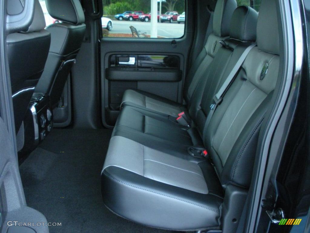 Black/Silver Smoke Interior 2011 Ford F150 Harley-Davidson SuperCrew 4x4 Photo #47939247