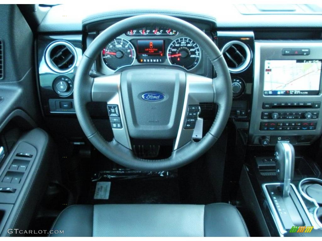 2011 Ford F150 Harley-Davidson SuperCrew 4x4 Black/Silver Smoke Dashboard Photo #47939289