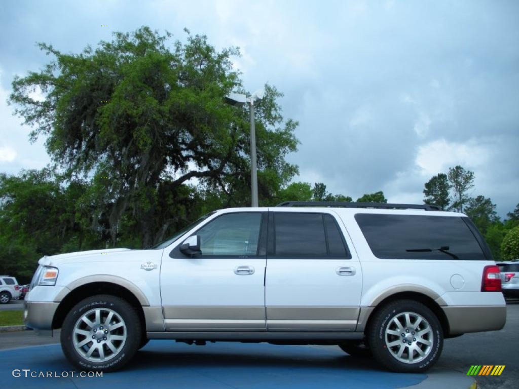 White Platinum Tri-Coat 2011 Ford Expedition EL King Ranch 4x4 Exterior Photo #47939438