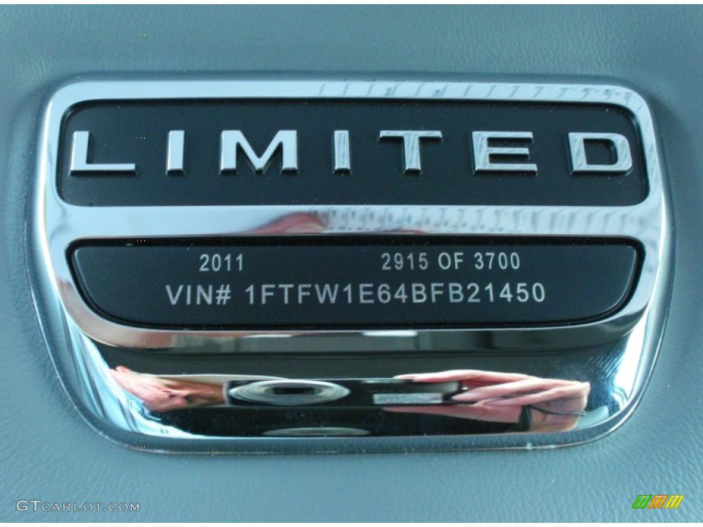 2011 F150 Limited SuperCrew 4x4 - White Platinum Metallic Tri-Coat / Steel Gray/Black photo #12