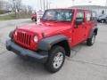 2009 Flame Red Jeep Wrangler Unlimited X 4x4 Right Hand Drive  photo #6