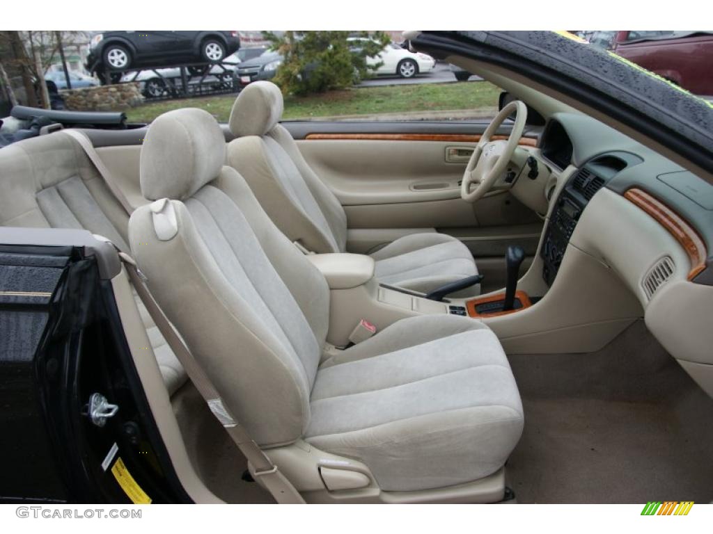 Ivory Interior 2002 Toyota Solara SE Convertible Photo #47942274