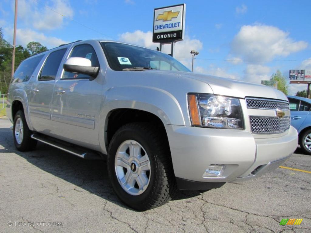 2011 Suburban LT - Sheer Silver Metallic / Ebony photo #1