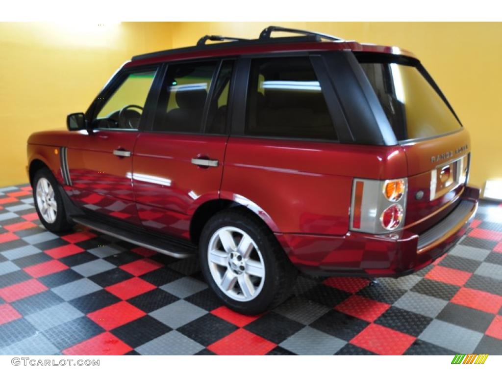 2004 Range Rover HSE - Alveston Red Metallic / Sand/Jet Black photo #3