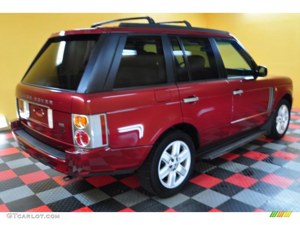 2004 Range Rover HSE - Alveston Red Metallic / Sand/Jet Black photo #4