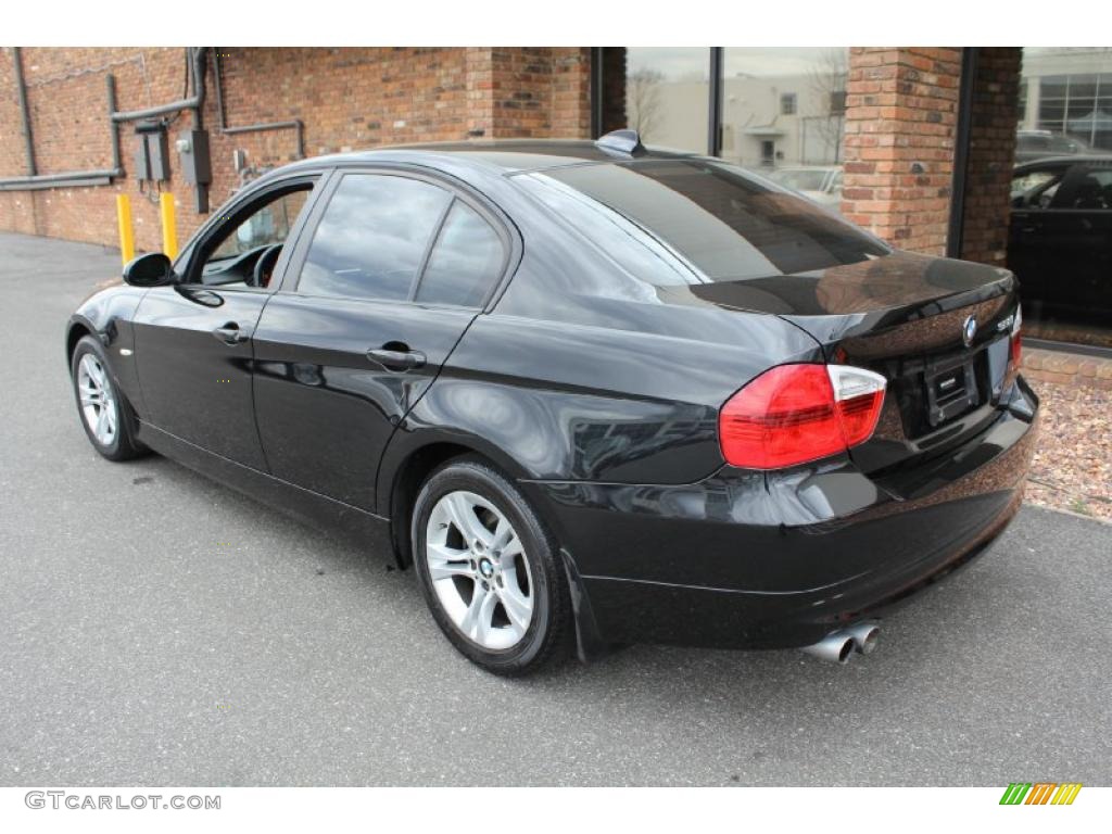 2008 3 Series 328i Sedan - Black Sapphire Metallic / Black photo #4