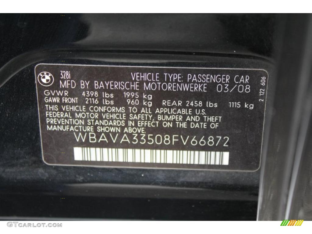 2008 3 Series 328i Sedan - Black Sapphire Metallic / Black photo #17