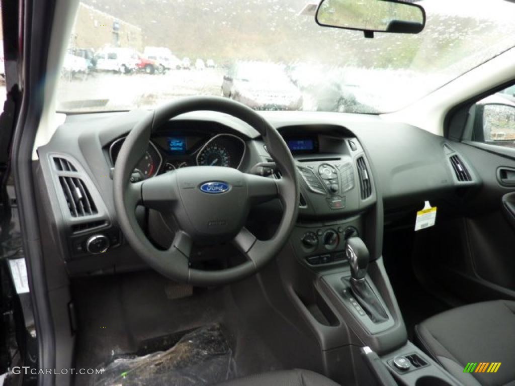 2012 Ford Focus S Sedan Charcoal Black Dashboard Photo #47948616