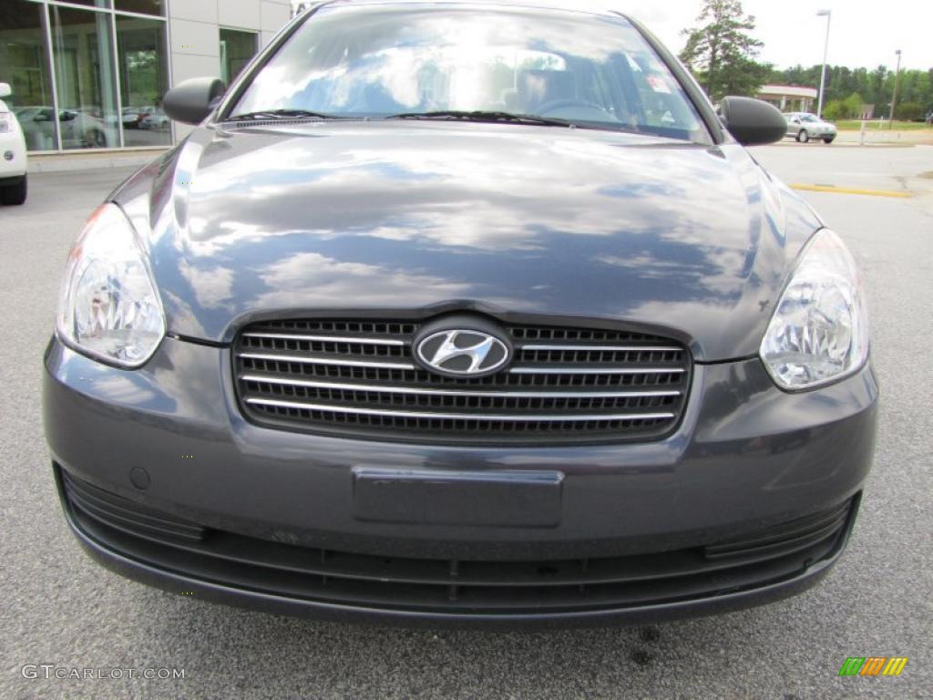 2009 Accent GLS 4 Door - Charcoal Gray / Gray photo #8