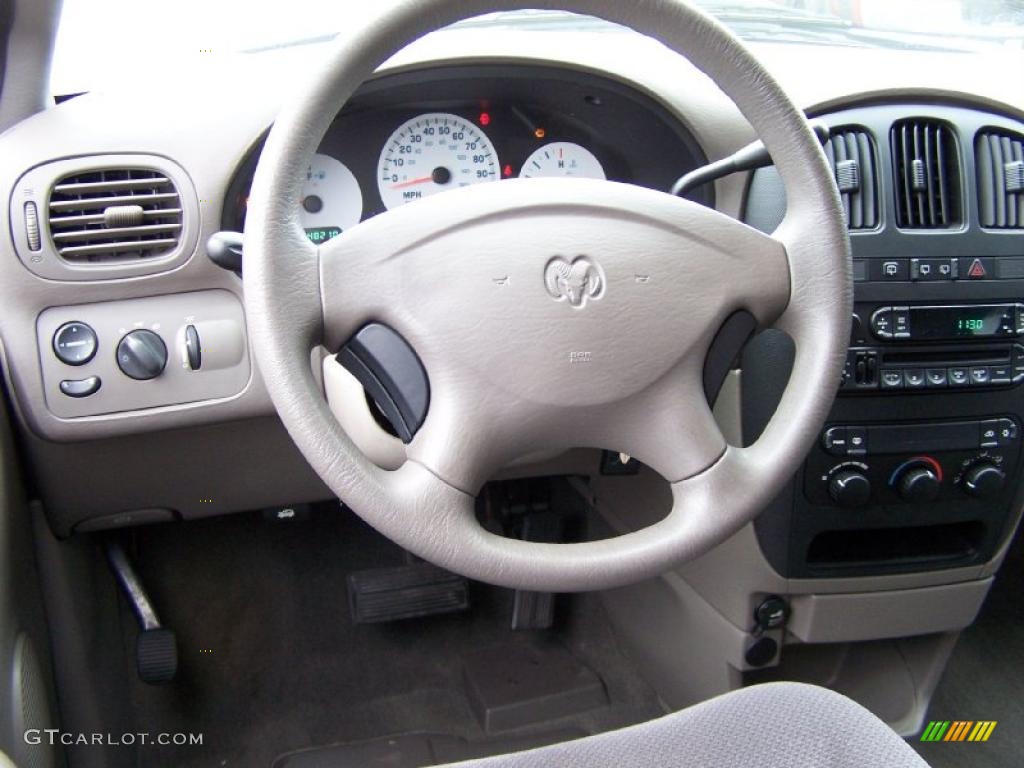 2003 Dodge Caravan SE Sandstone Steering Wheel Photo #47951616