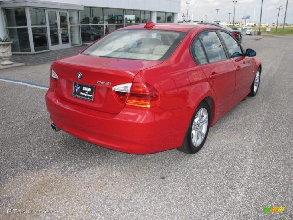 2008 3 Series 328i Sedan - Crimson Red / Beige photo #4