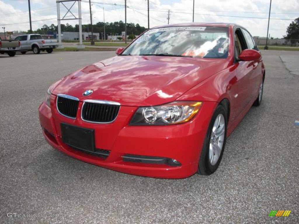 2008 3 Series 328i Sedan - Crimson Red / Beige photo #9