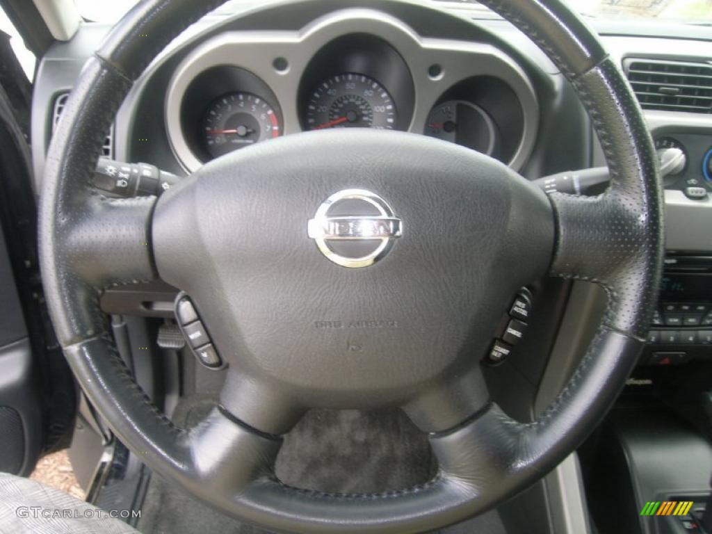 2003 Nissan Xterra SE V6 Supercharged Charcoal Steering Wheel Photo #47953332