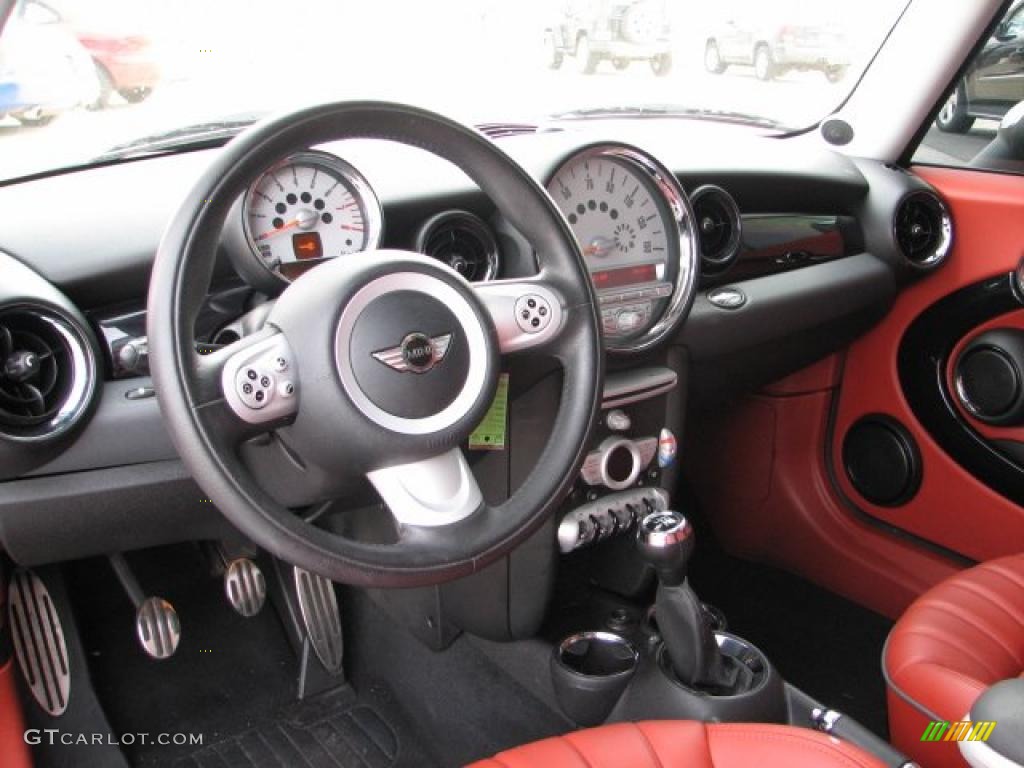 2008 Mini Cooper S Hardtop Lounge Redwood Steering Wheel Photo #47954625