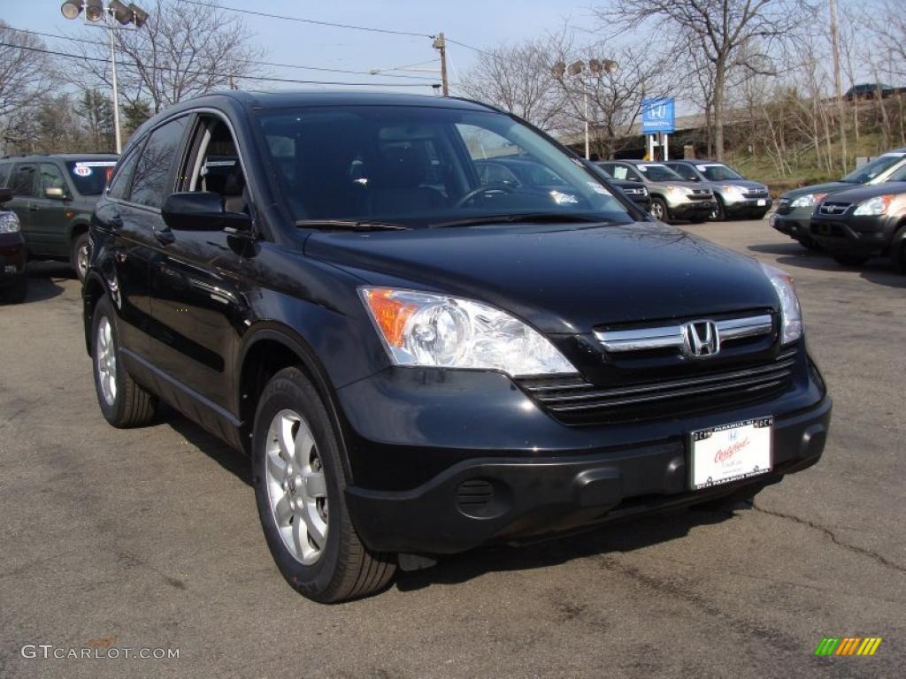 2008 CR-V EX-L 4WD - Nighthawk Black Pearl / Gray photo #6