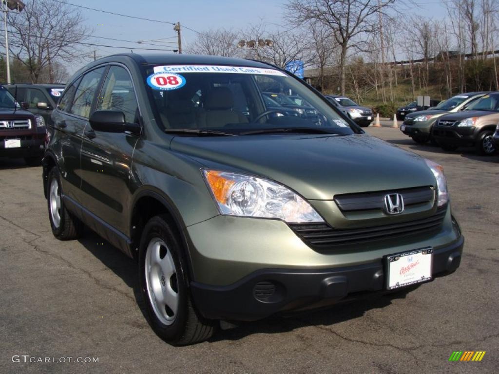 2008 CR-V LX 4WD - Green Tea Metallic / Ivory photo #6