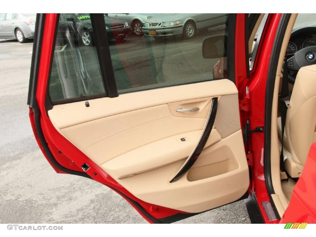 2007 BMW X3 3.0si Sand Beige Door Panel Photo #47973323