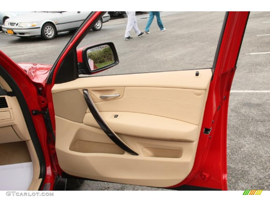 2007 BMW X3 3.0si Sand Beige Door Panel Photo #47973353