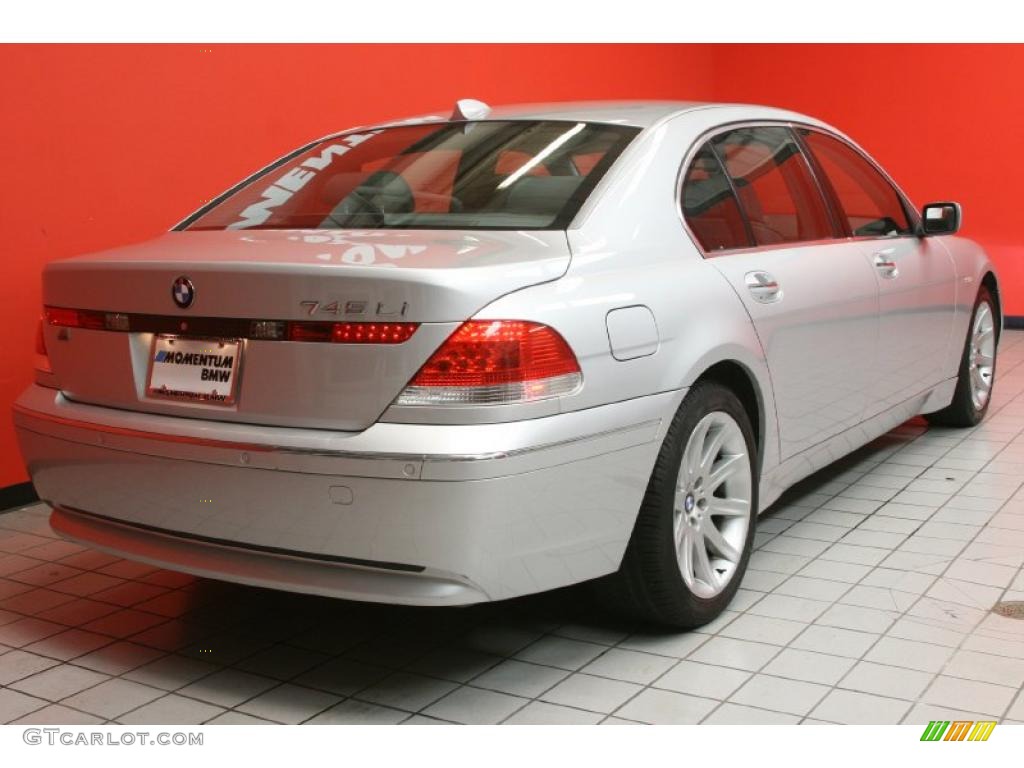 2005 7 Series 745Li Sedan - Titanium Silver Metallic / Basalt Grey/Flannel Grey photo #3