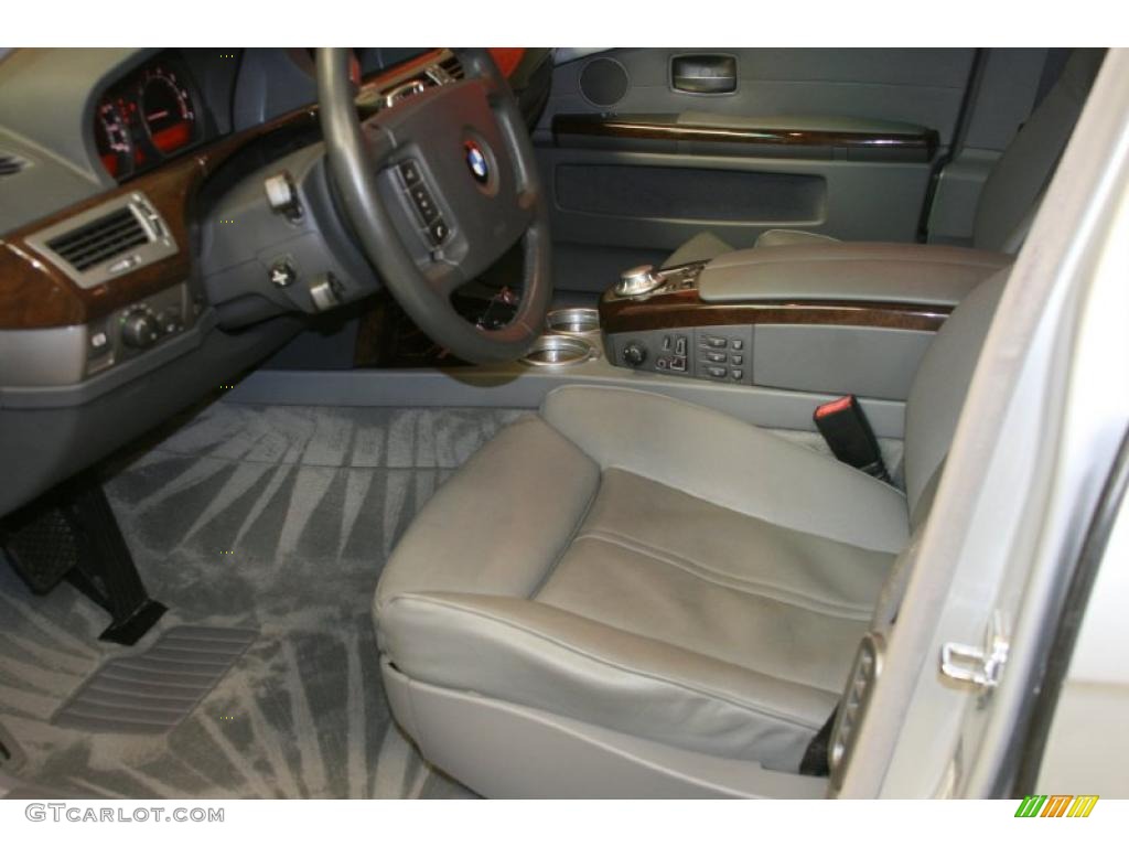 2005 7 Series 745Li Sedan - Titanium Silver Metallic / Basalt Grey/Flannel Grey photo #6