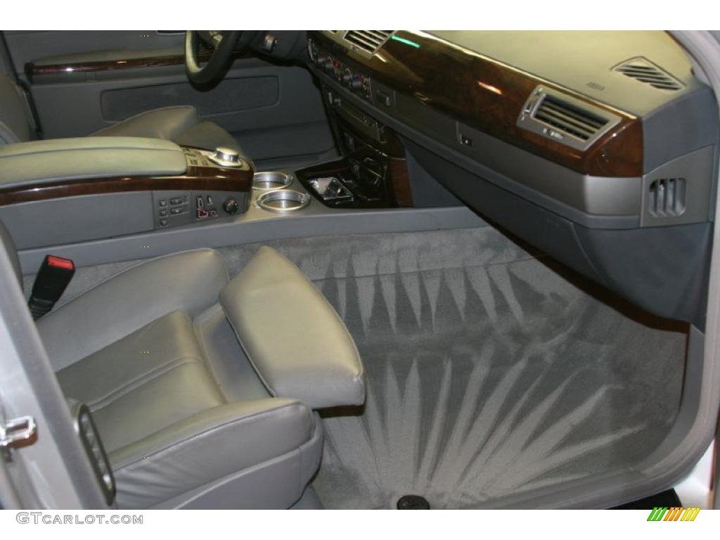 2005 7 Series 745Li Sedan - Titanium Silver Metallic / Basalt Grey/Flannel Grey photo #34