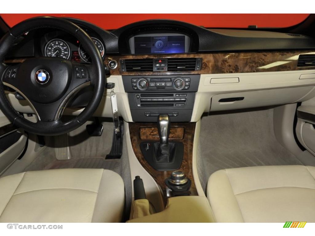 2007 BMW 3 Series 335i Convertible Cream Beige Dashboard Photo #47975108