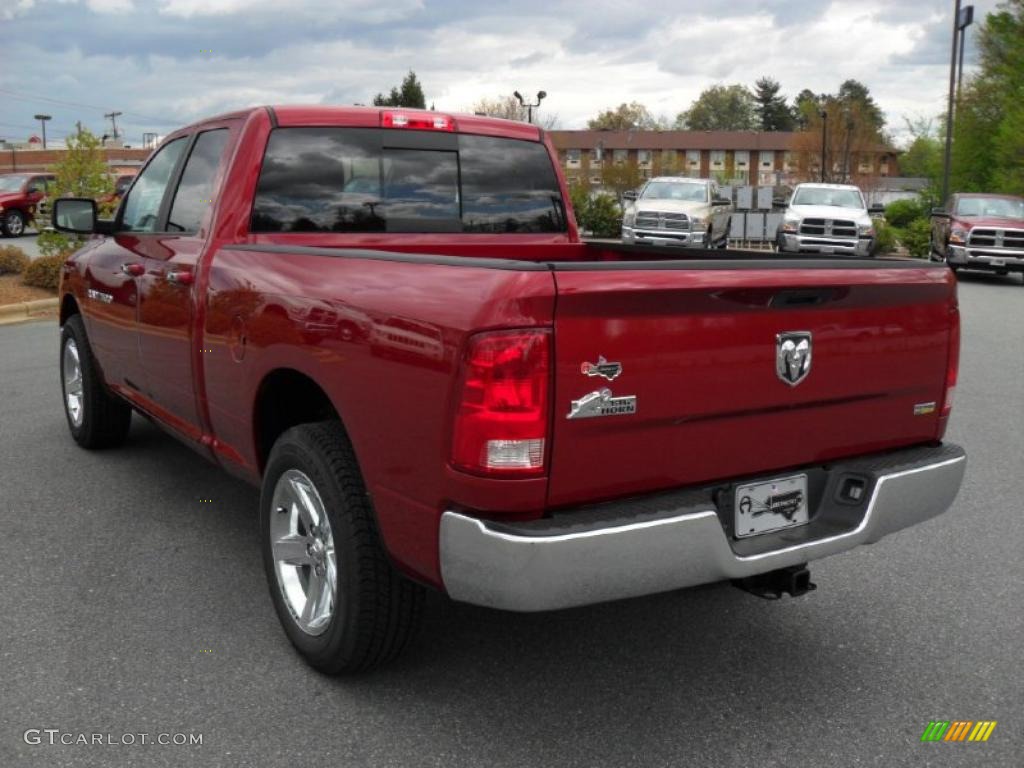 2011 Ram 1500 Big Horn Quad Cab - Deep Cherry Red Crystal Pearl / Dark Slate Gray/Medium Graystone photo #2