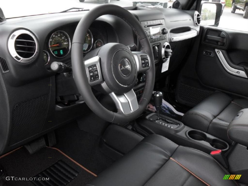 Black Interior 2011 Jeep Wrangler Unlimited Sahara 70th Anniversary 4x4 Photo #47979896