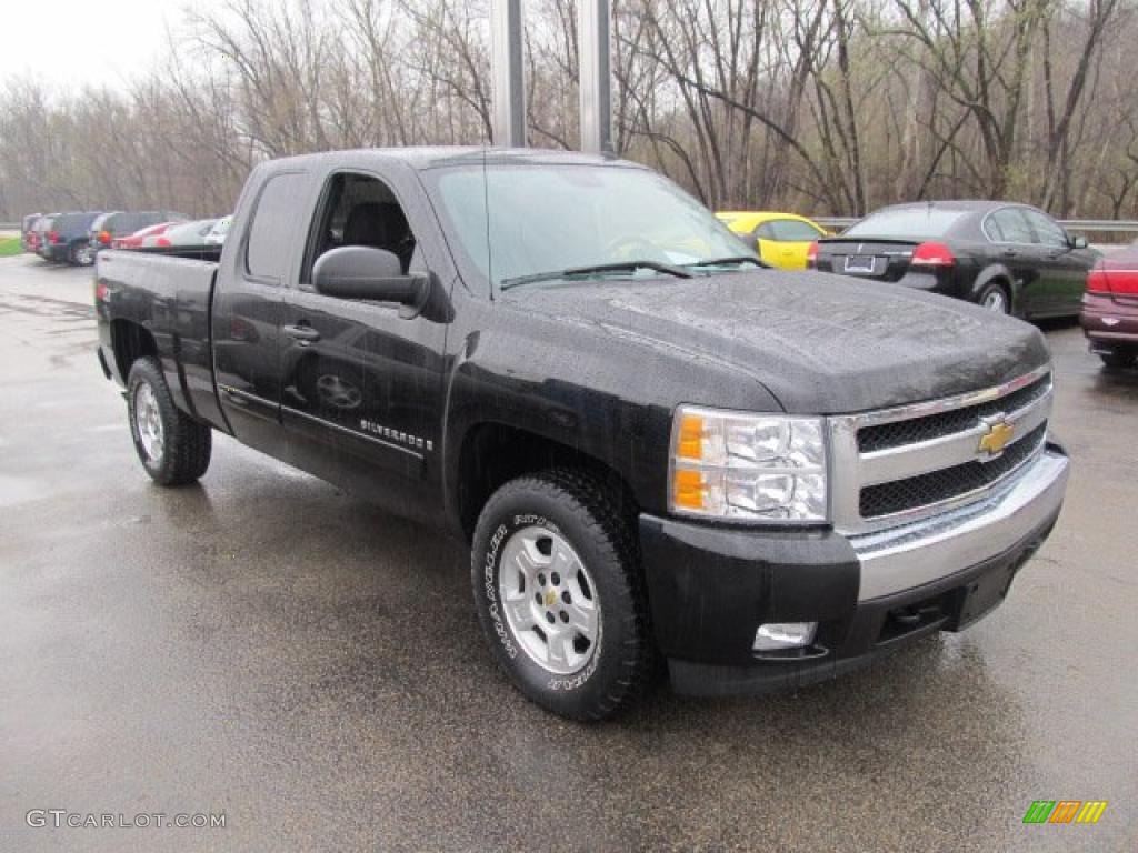 2008 Silverado 1500 LT Extended Cab 4x4 - Black / Ebony photo #5