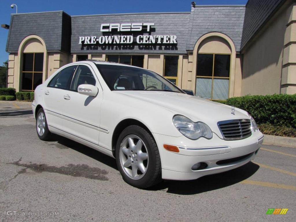 2004 C 240 Sedan - Alabaster White / Java photo #1