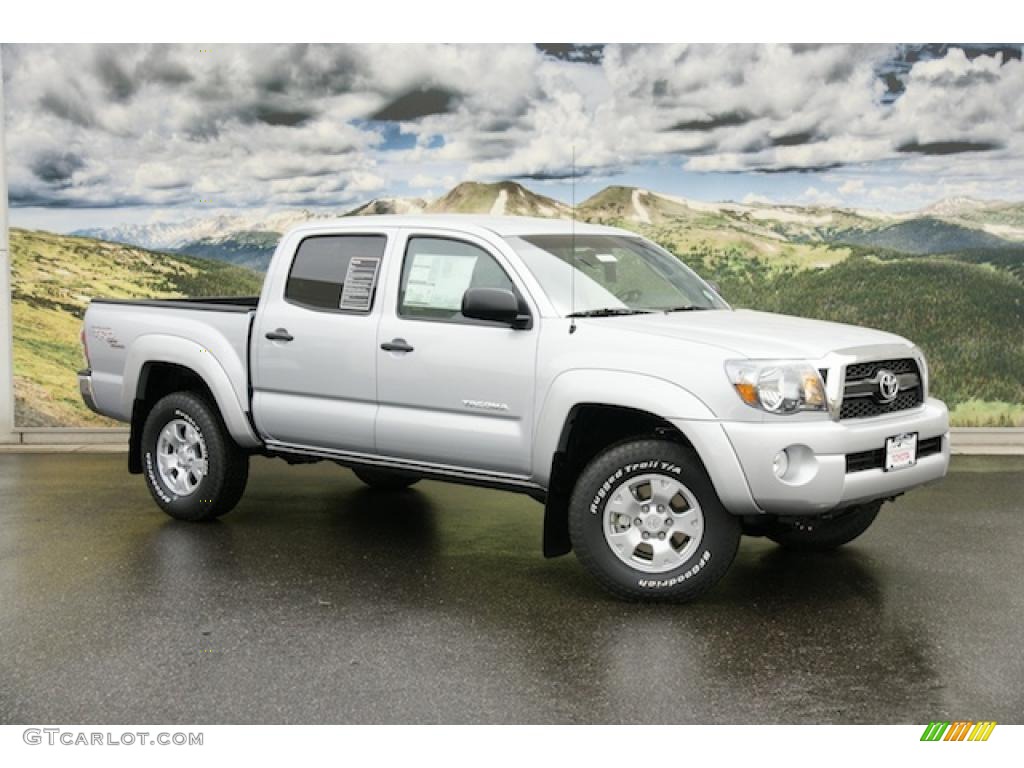 2011 Tacoma V6 TRD Double Cab 4x4 - Silver Streak Mica / Graphite Gray photo #1